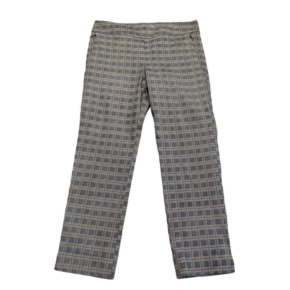 Margaret M Slimming Pant Plaid Sz L